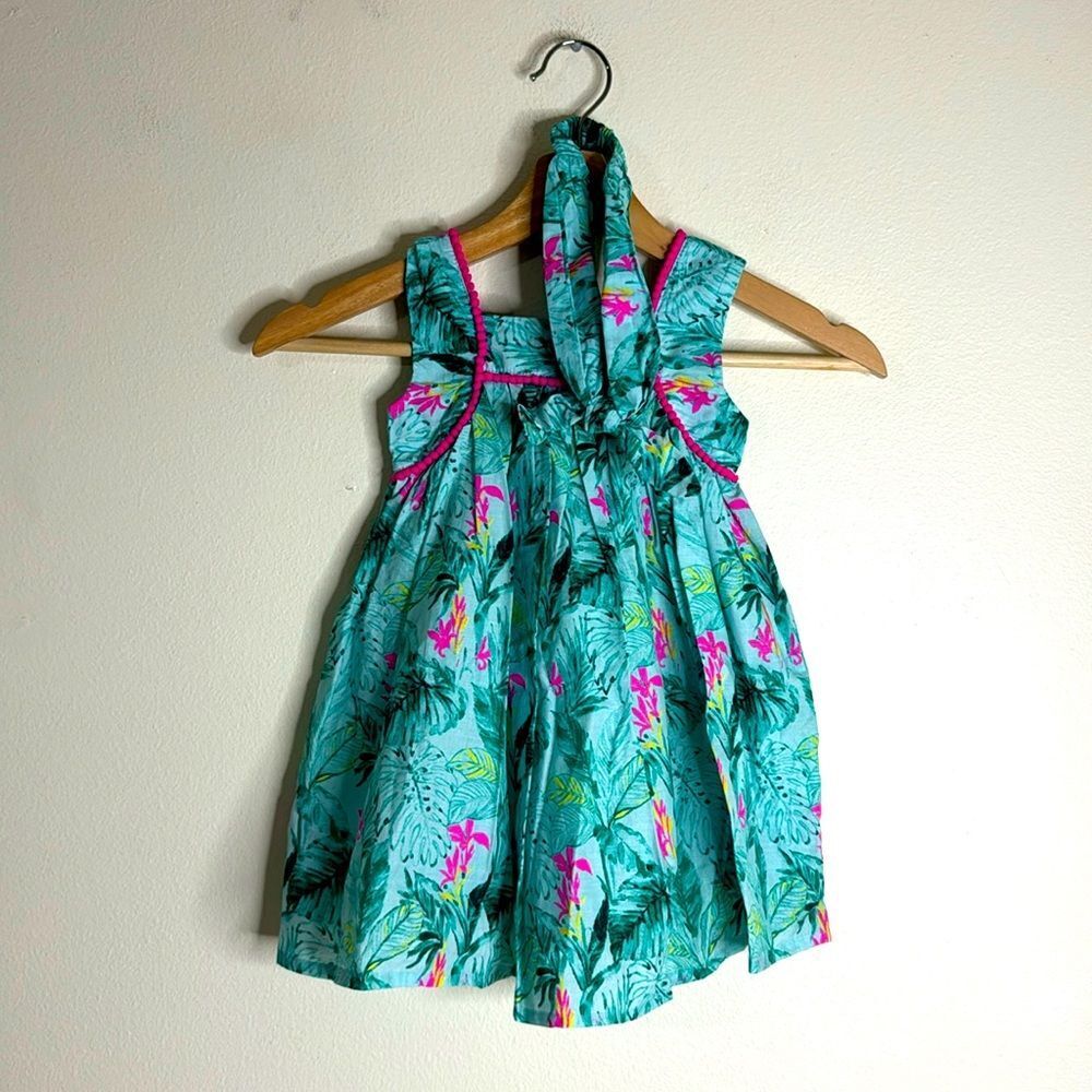 Tommy Bahama little girls colorful floral dress with‎ headband size 2T